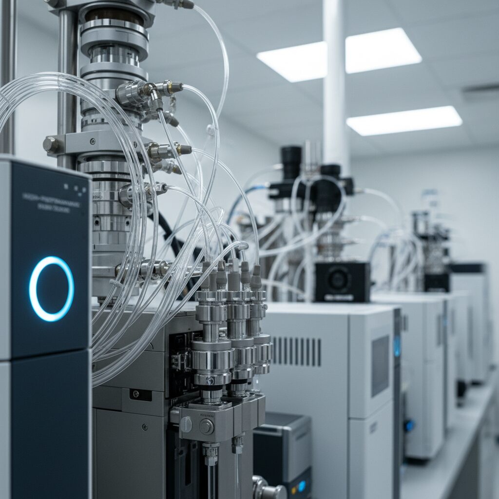 HPLC graph illustrating the purity of a peptide created through Precision Chemistry.