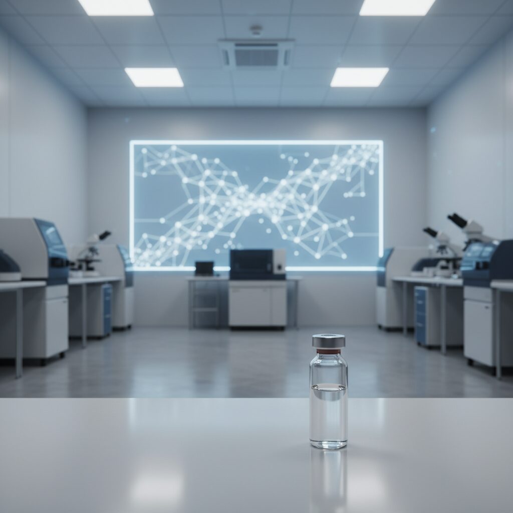 Medical room showing Cardiac Biomarkers HF levels to identify patient risk and heart stress.