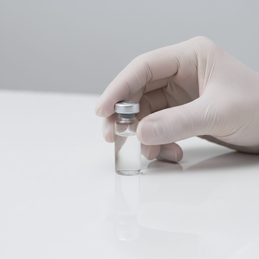 Microscope looking at data, representing clinical research and precision