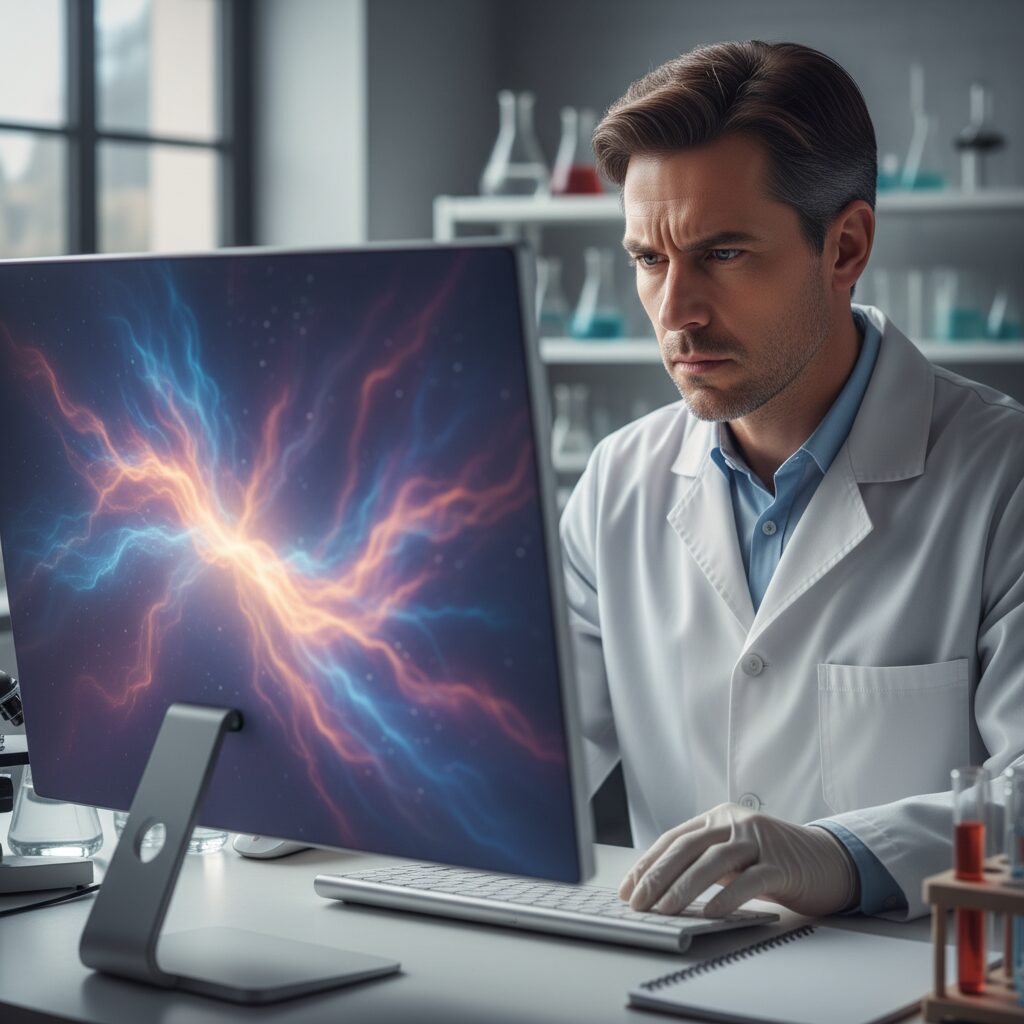 A detailed diagram showing Alzheimer’s amyloid-beta protein fragments misfolding and aggregating into neurotoxic plaques between brain neurons.