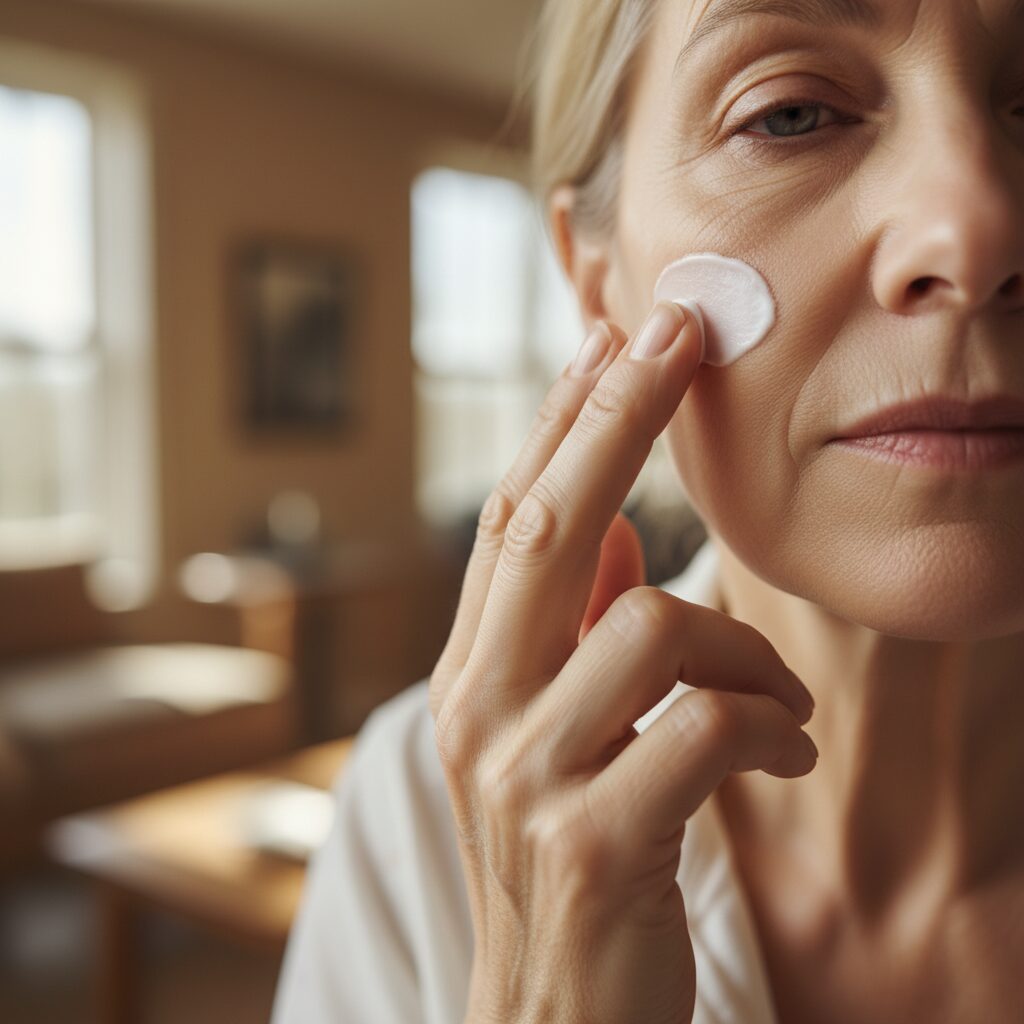 A detailed diagram illustrating effective Skincare in Your 60s including the dermis and epidermis layers.