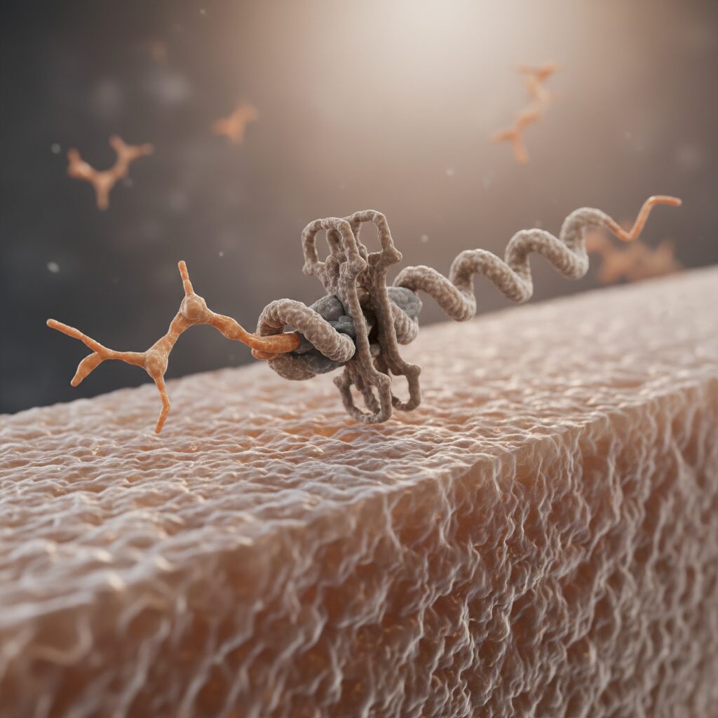 Diagram illustrating enhanced peptide stability through structural modifications