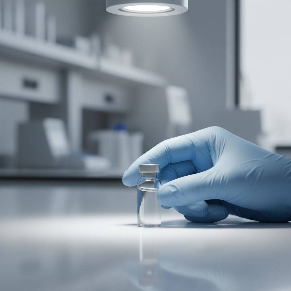 Lab vials for compounds and purity