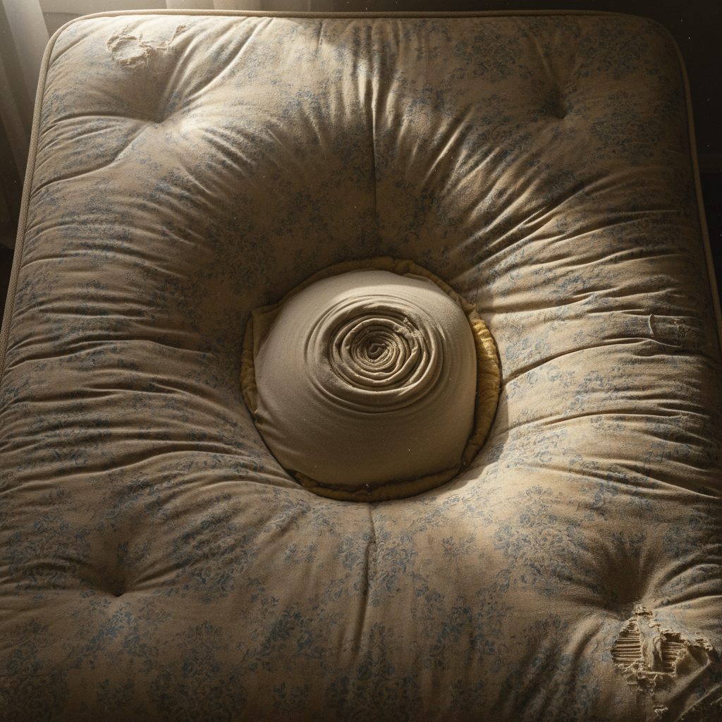 Illustration of a mattress gaining support and renewal