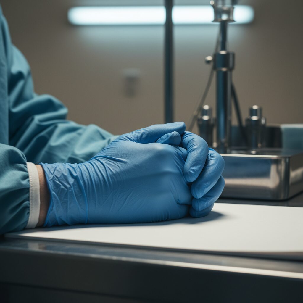 Microscopic view of BSF Peptides attacking bacterial cells.