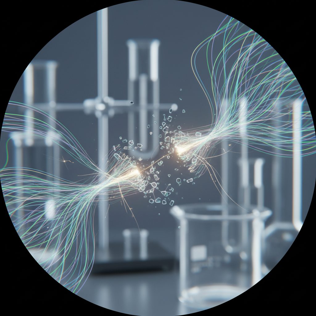 Microscopic view of peptides, illustrating their complex structures and scientific creation.