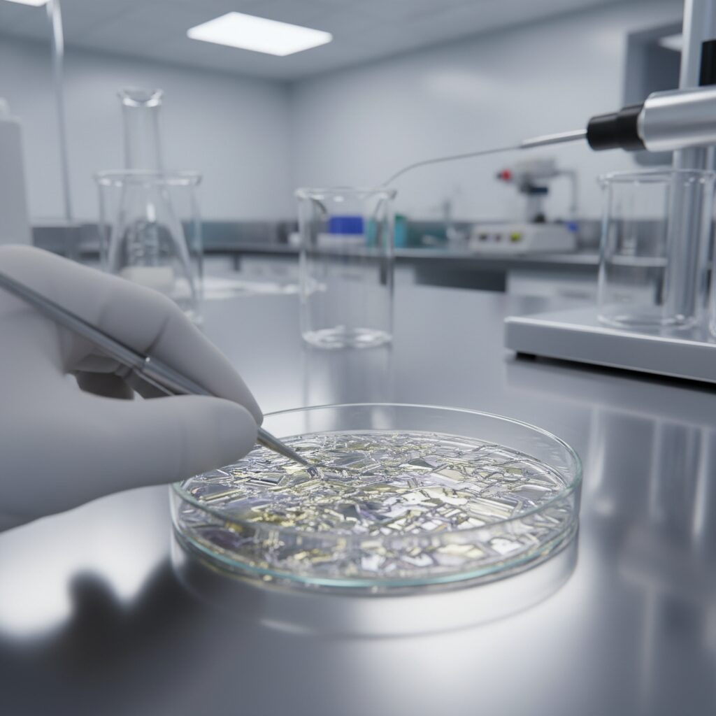 A scientific diagram showing how peptides for hair growth penetrate the scalp to stimulate follicles.