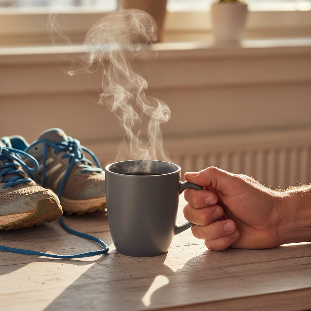 Coffee with protein and peptides for morning routine