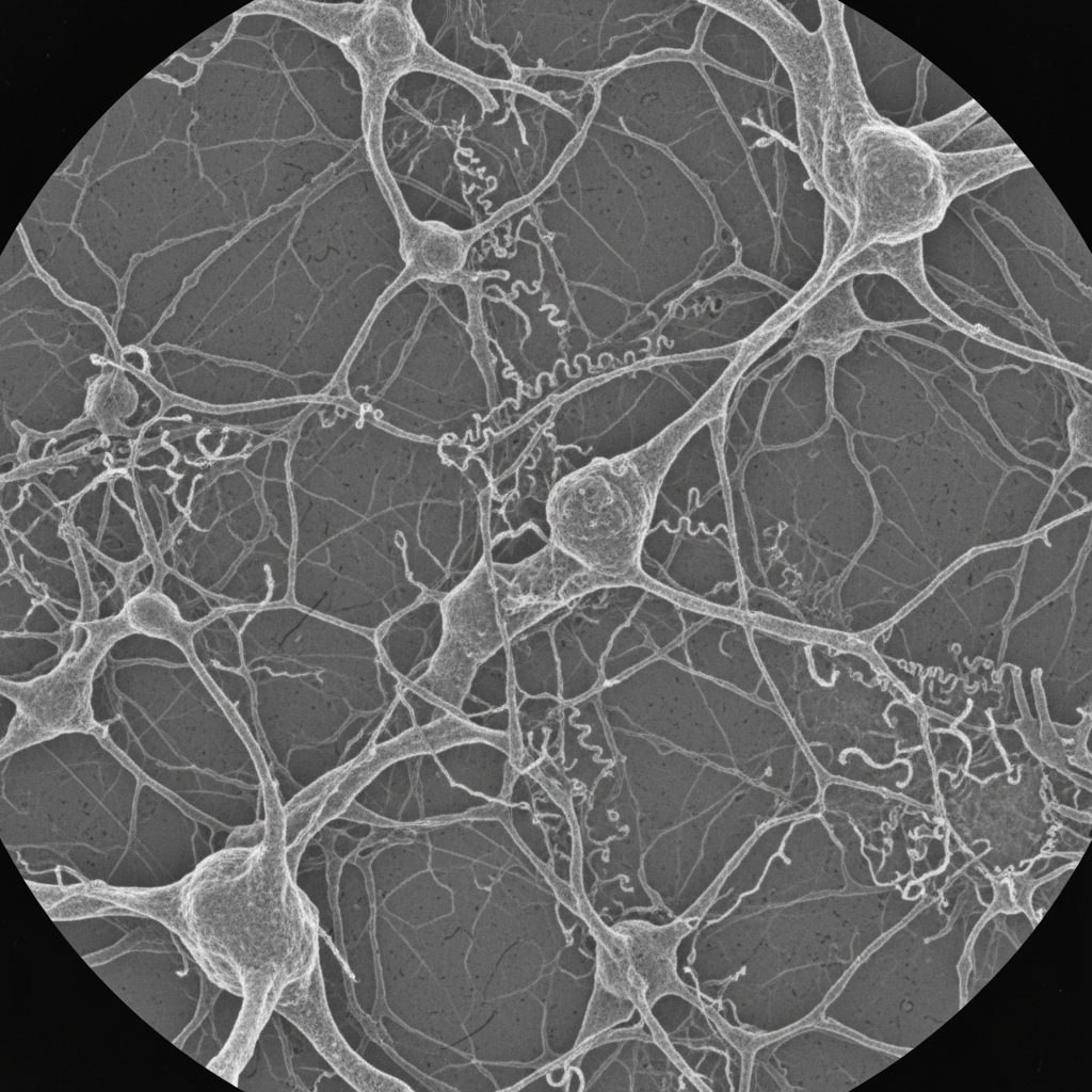 Neuron Cytoskeleton Architecture. peptides for anxiety