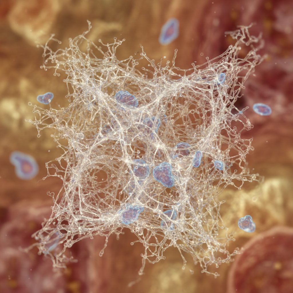 Image depicting a peptide hydrogel scaffold EMR and ESD