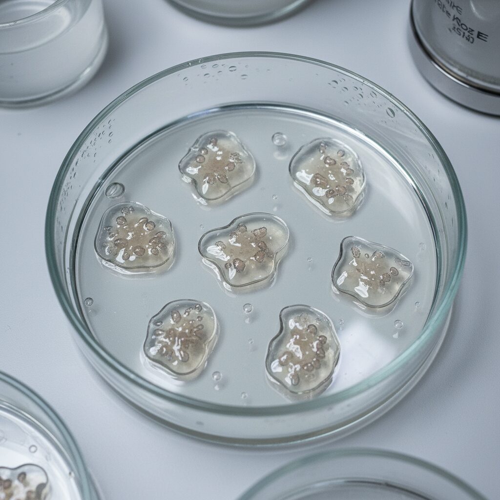 A detailed diagram showing Alzheimer’s amyloid-beta protein fragments misfolding and aggregating into neurotoxic plaques between brain neurons.