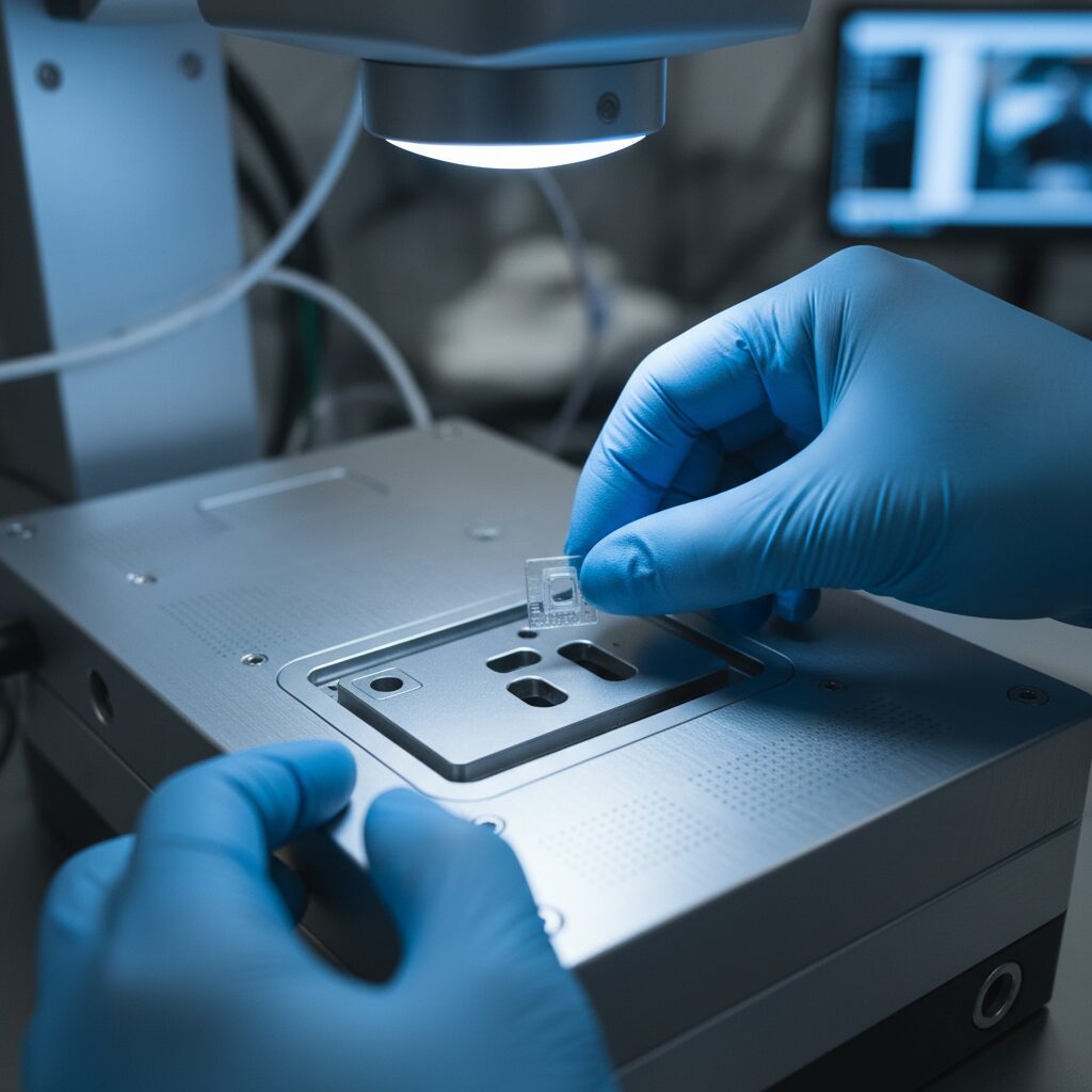 A state-of-the-art laboratory setup, possibly featuring mass spectrometers, bio-reactors, or other high-precision scientific instruments, symbolizing advanced research.