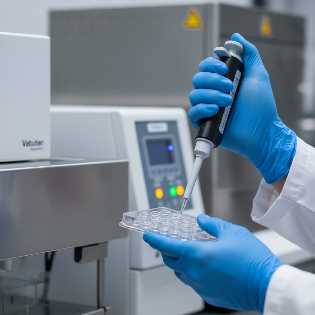 Scientific research in a lab setting, symbolizing the discovery and development of GLP-1RAs. GLP-1 liver protection