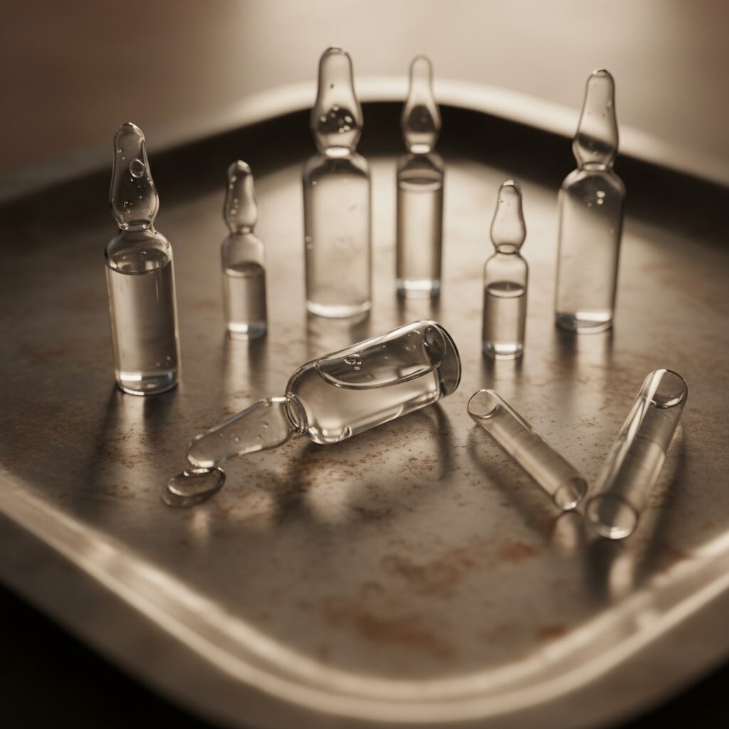 Unapproved peptide vials and packaging, symbolizing the unregulated gray market