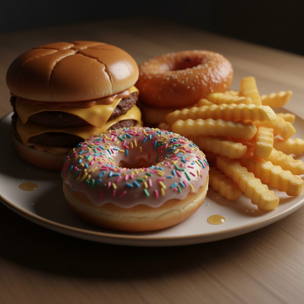 Unhealthy food choices contributing to metabolic burden and liver stress