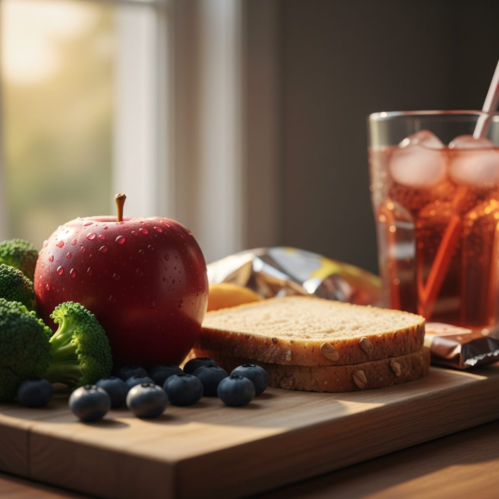 Contrast between whole foods and processed foods